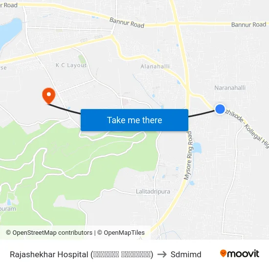 Rajashekhar Hospital (ರಾಜಶೇಖರ ಆಸ್ಪತ್ರೆ) to Sdmimd map