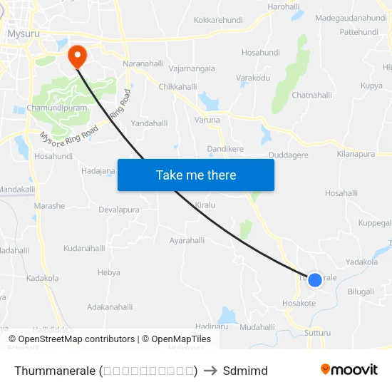 Thummanerale (ತುಮ್ಮನೇರಳೆ) to Sdmimd map