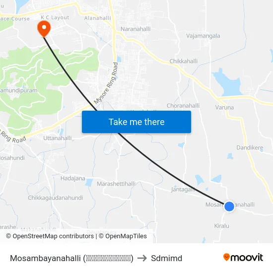 Mosambayanahalli (ಮೋಸಂಬಯನಹಳ್ಳಿ) to Sdmimd map