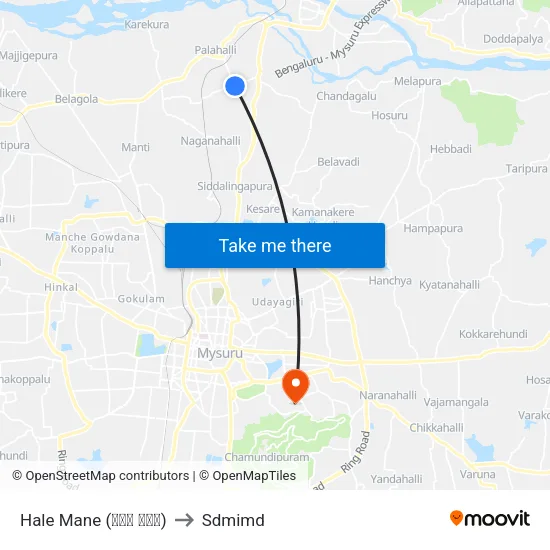 Hale Mane (ಹಳೇ ಮನೆ) to Sdmimd map