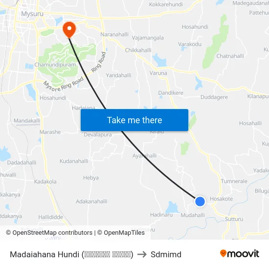 Madaiahana Hundi (ಮಾದಯ್ಯನ ಹುಂಡಿ) to Sdmimd map
