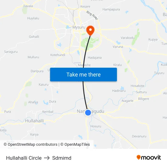 Hullahalli Circle to Sdmimd map