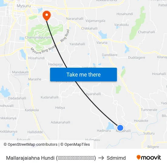 Mallarajaiahna Hundi (ಮಲ್ಲರಾಜಯ್ಯನಹುಂಡಿ) to Sdmimd map
