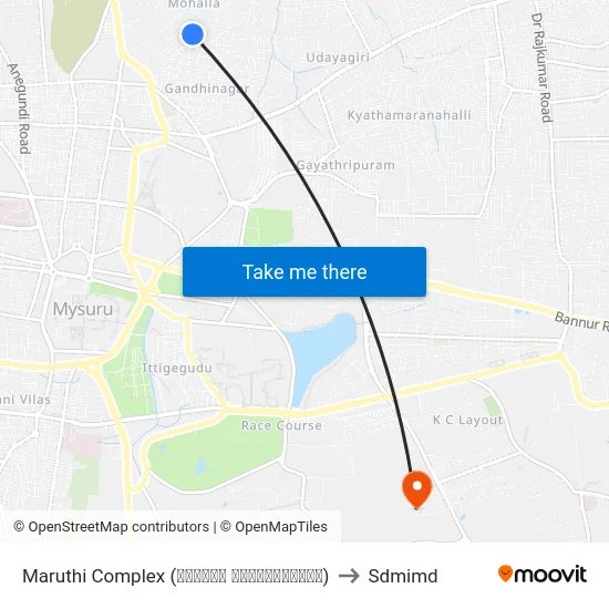 Maruthi Complex (ಮಾರುತಿ ಕಾಂಪ್ಲೆಕ್ಸ್) to Sdmimd map