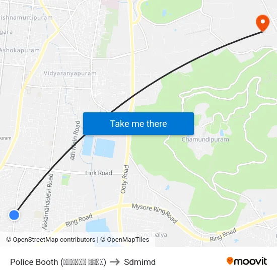 Police Booth (ಪೋಲೀಸ್ ಬೂತ್) to Sdmimd map