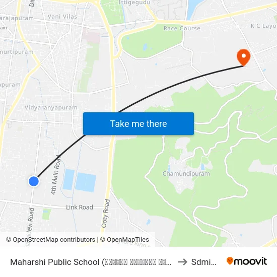 Maharshi Public School (ಮಹರ್ಷಿ ಪಬ್ಲಿಕ್ ಶಾಲೆ) to Sdmimd map