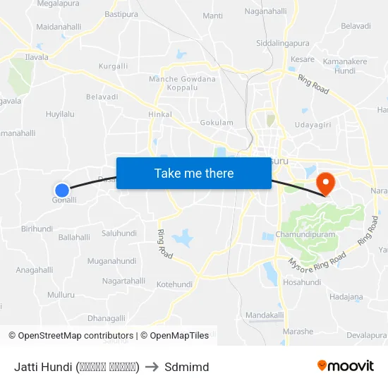 Jatti Hundi (ಜಟ್ಟಿ ಹುಂಡಿ) to Sdmimd map