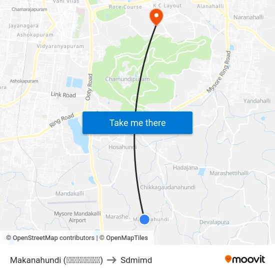 Makanahundi (ಮಾಕನಹುಂಡಿ) to Sdmimd map
