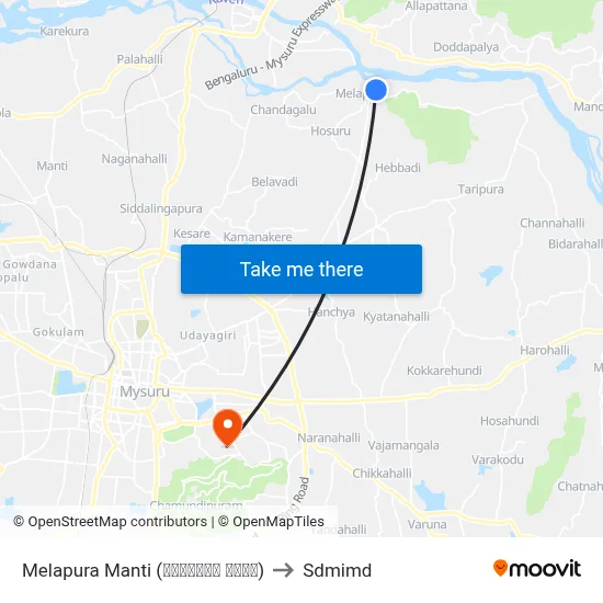 Melapura Manti (ಮೇಲಾಪುರ ಮಂಟಿ) to Sdmimd map