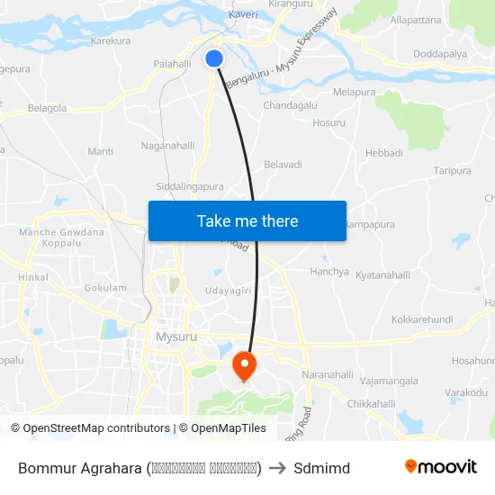 Bommur Agrahara (ಬೊಮ್ಮೂರು ಅಗ್ರಹಾರ) to Sdmimd map