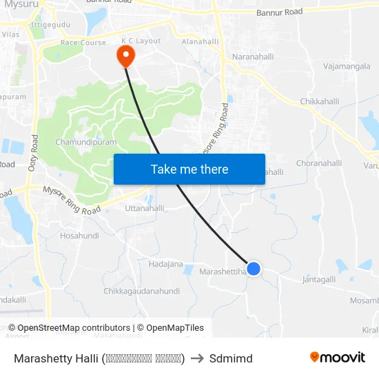 Marashetty Halli (ಮಾರಶೆಟ್ಟಿ ಹಳ್ಳಿ) to Sdmimd map