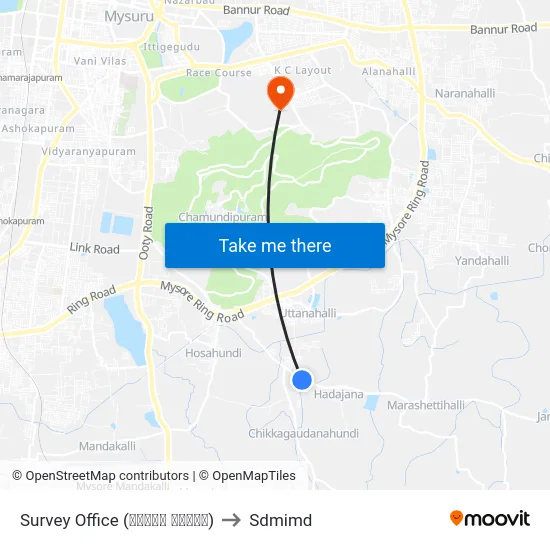 Survey Office (ಸರ್ವೇ ಕಛೇರಿ) to Sdmimd map