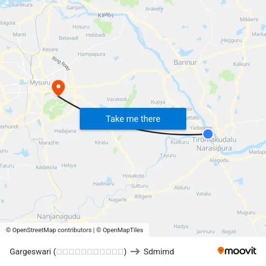 Gargeswari (ಗಾರ್ಗೇಶ್ವರಿ) to Sdmimd map