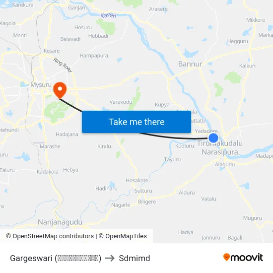 Gargeswari (ಗಾರ್ಗೇಶ್ವರಿ) to Sdmimd map