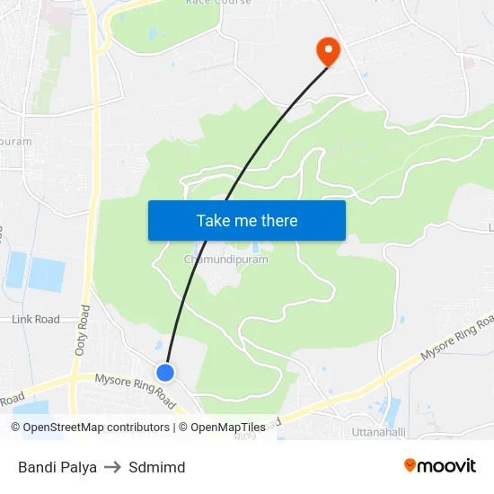 Bandi Palya to Sdmimd map