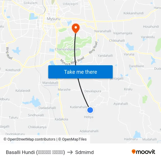 Basalli Hundi (ಬಸಳ್ಳಿ ಹುಂಡಿ) to Sdmimd map