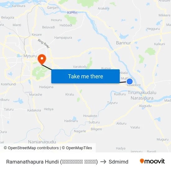 Ramanathapura Hundi (ರಾಮನಾಥಪುರ ಹುಂಡಿ) to Sdmimd map