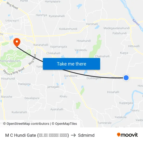 M C Hundi Gate (ಎಂ.ಸಿ ಹುಂಡಿ ಗೇಟ್) to Sdmimd map