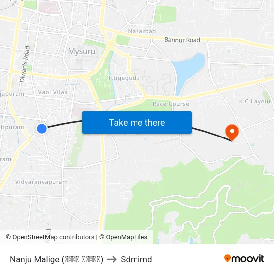 Nanju Malige (ನಂಜು ಮಳಿಗೆ) to Sdmimd map