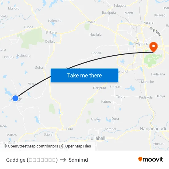 Gaddige (ಗದ್ದಿಗೆ) to Sdmimd map
