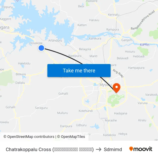Chatrakoppalu Cross (ಛತ್ರಕೊಪ್ಪಲು ಕ್ರಾಸ್) to Sdmimd map