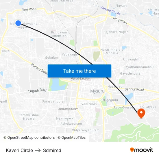 Kaveri Circle to Sdmimd map