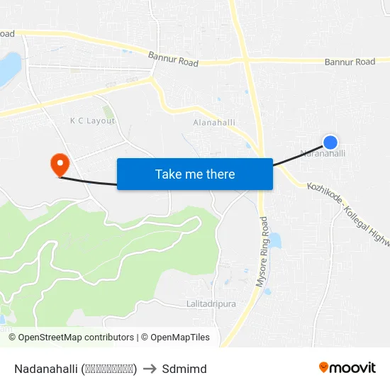Nadanahalli (ನಾದನಹಳ್ಳಿ) to Sdmimd map