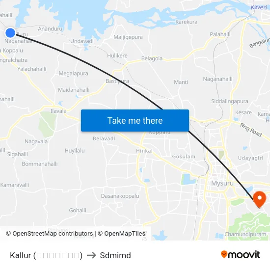 Kallur (ಕಲ್ಲೂರು) to Sdmimd map