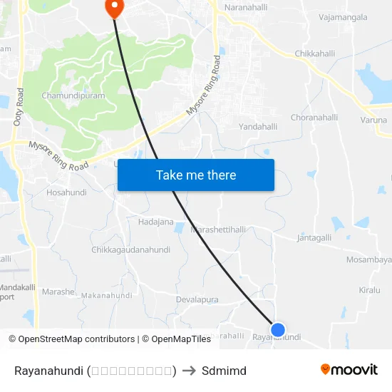 Rayanahundi (ರಾಯನಹುಂಡಿ) to Sdmimd map