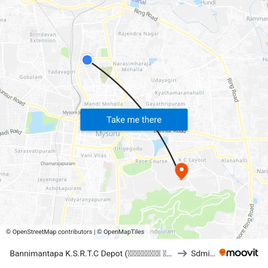 Bannimantapa K.S.R.T.C Depot (ಬನ್ನಿಮಂಟಕ ಕ.ರಾ.ರ.ಸಾ.ನಿ ಘಟಕ) to Sdmimd map