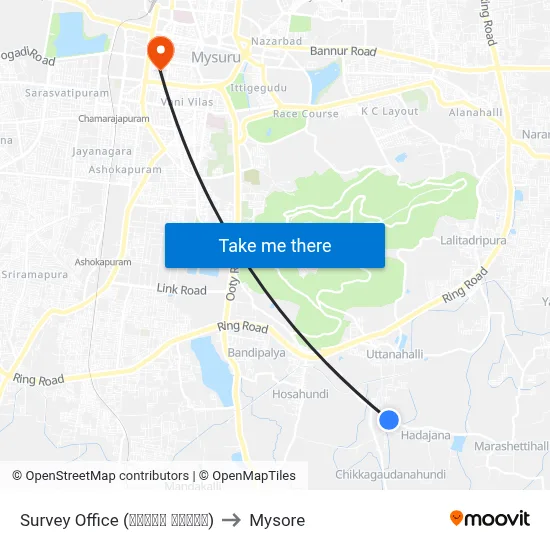 Survey Office (ಸರ್ವೇ ಕಛೇರಿ) to Mysore map