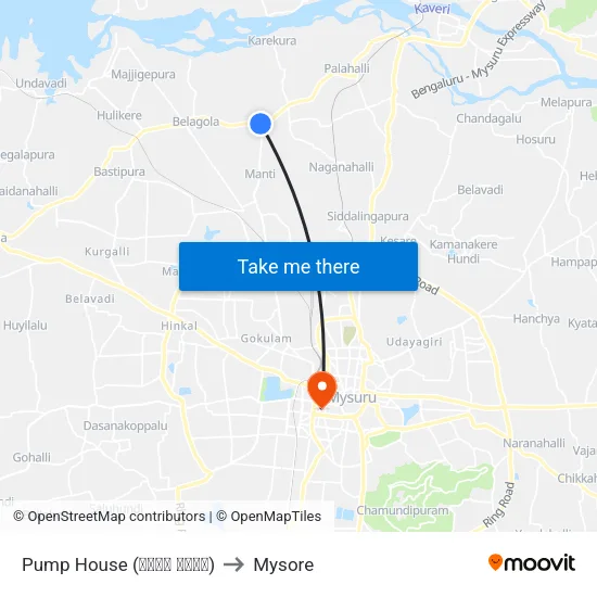 Pump House (ಪಂಪ್‌ ಹೌಸ್) to Mysore map