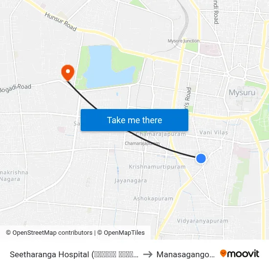 Seetharanga Hospital (ಸೀತರಂಗ ಆಸ್ಪತ್ರೆ) to Manasagangothri map