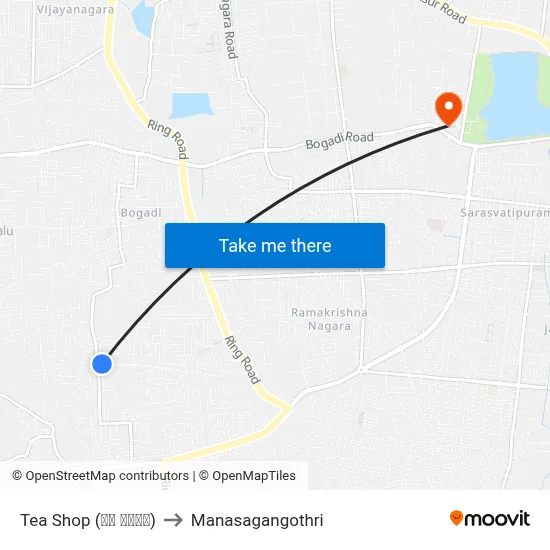 Tea Shop (ಟೀ ಶಾಪ್‌) to Manasagangothri map