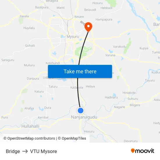 Bridge to VTU Mysore map