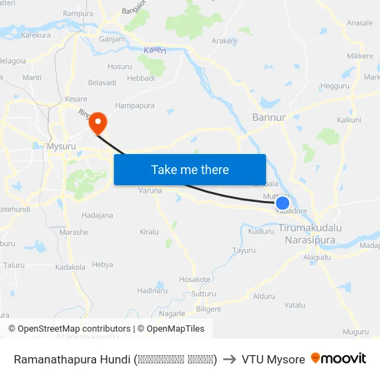 Ramanathapura Hundi (ರಾಮನಾಥಪುರ ಹುಂಡಿ) to VTU Mysore map