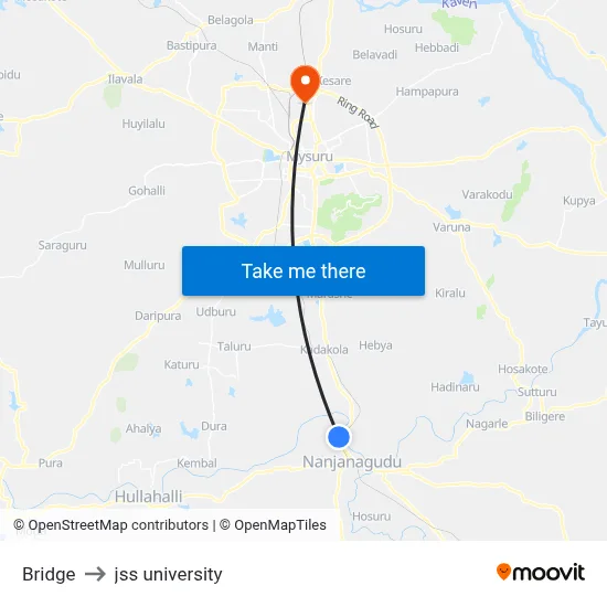 Bridge to jss university map