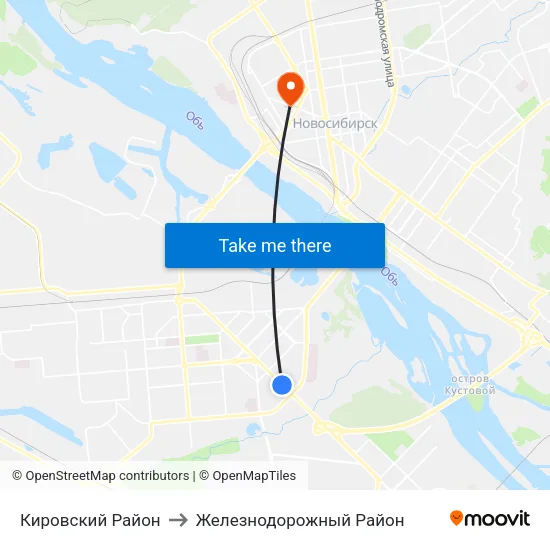 Кировский Район to Железнодорожный Район map