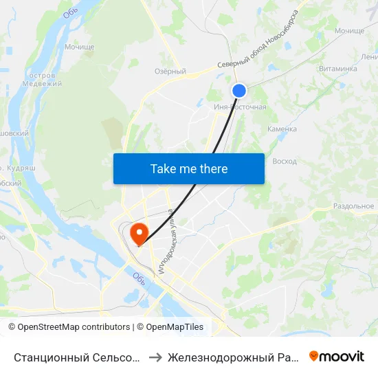 Станционный Сельсовет to Железнодорожный Район map