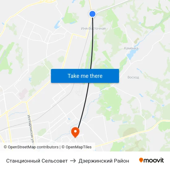 Станционный Сельсовет to Дзержинский Район map