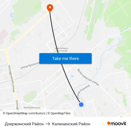 Дзержинский Район to Калининский Район map