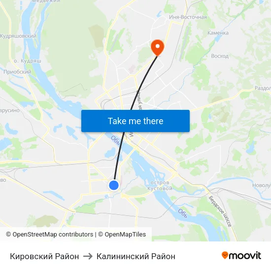 Кировский Район to Калининский Район map