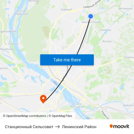 Станционный Сельсовет to Ленинский Район map