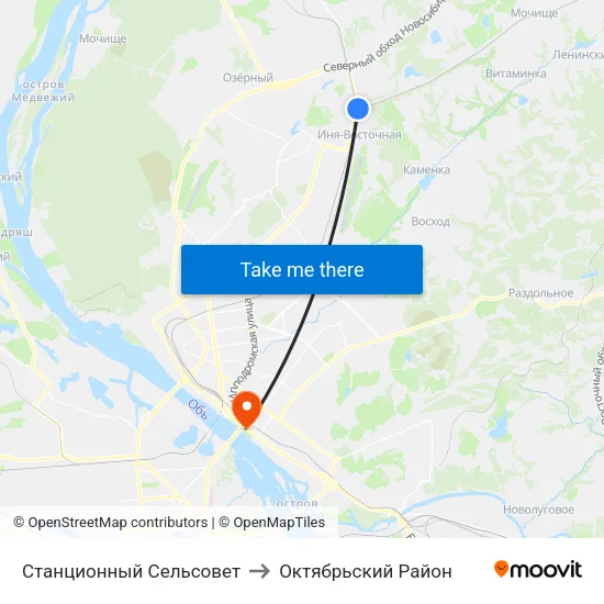 Станционный Сельсовет to Октябрьский Район map