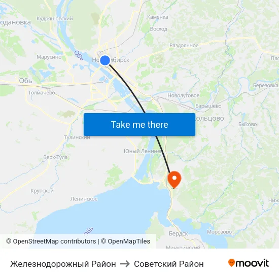 Железнодорожный Район to Советский Район map