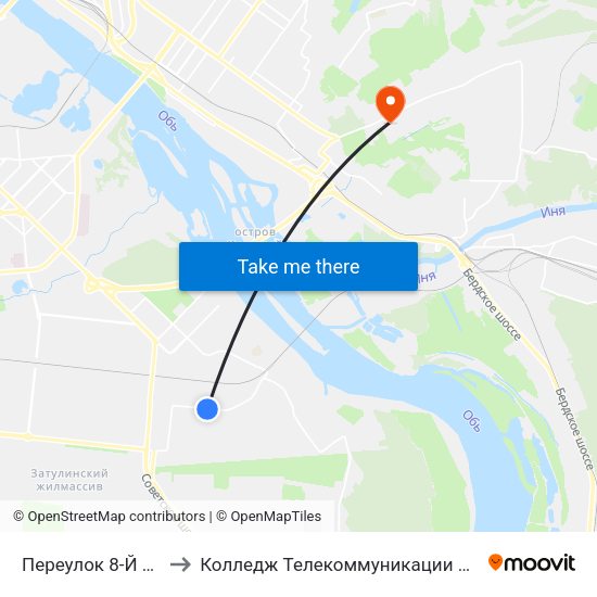 Переулок 8-Й Бронный to Колледж Телекоммуникации И Информатики map