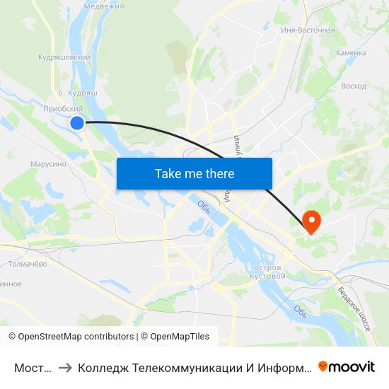 Мостик to Колледж Телекоммуникации И Информатики map