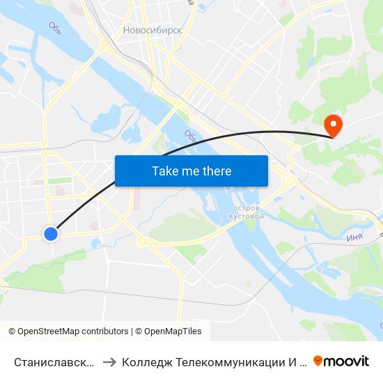 Станиславский Ж/М to Колледж Телекоммуникации И Информатики map