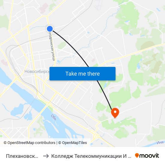 Плехановский Ж/М to Колледж Телекоммуникации И Информатики map