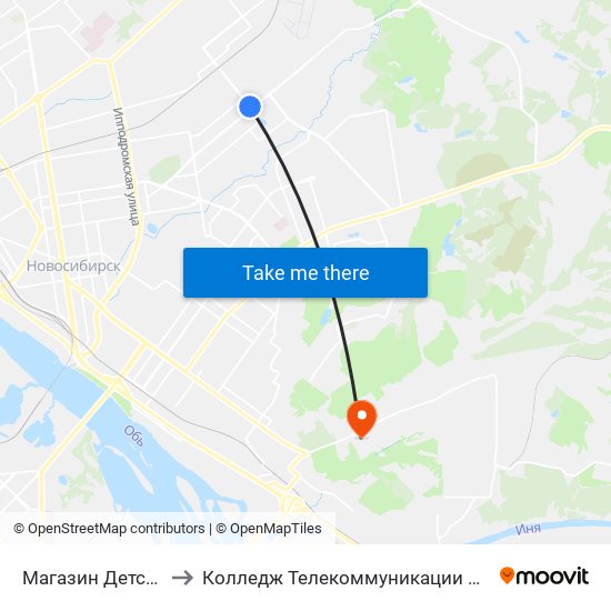 Магазин Детский Мир to Колледж Телекоммуникации И Информатики map